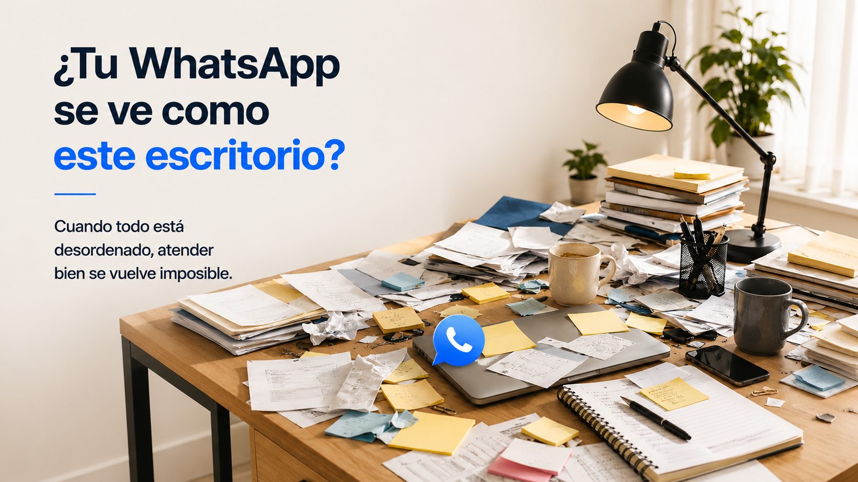 ¿Tu WhatsApp se ve como este escritorio desordenado?