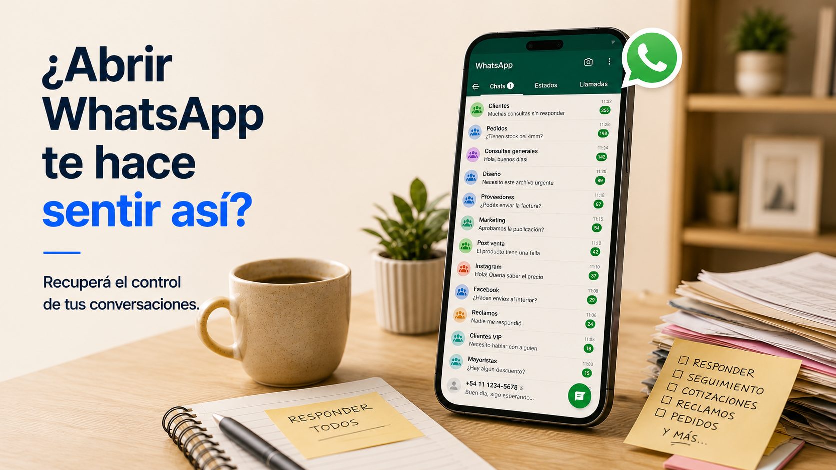 ¿Abrir WhatsApp te hace sentir abrumado?