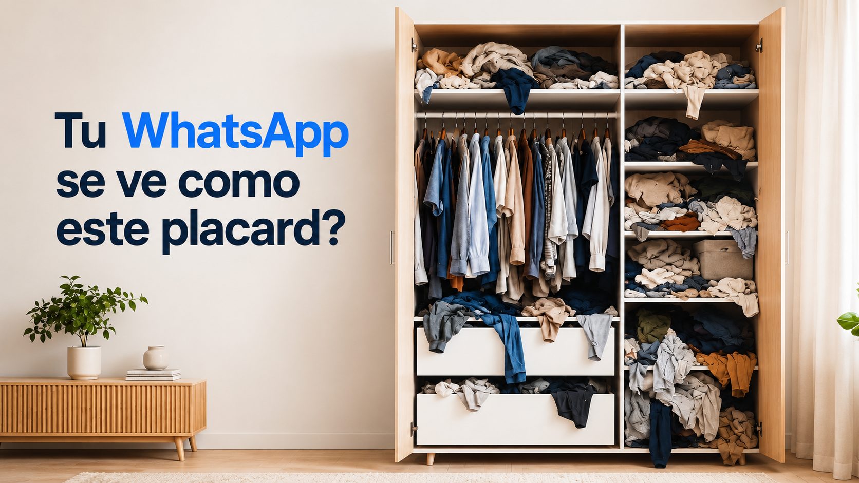 ¿Tu WhatsApp se ve como este placard desordenado?